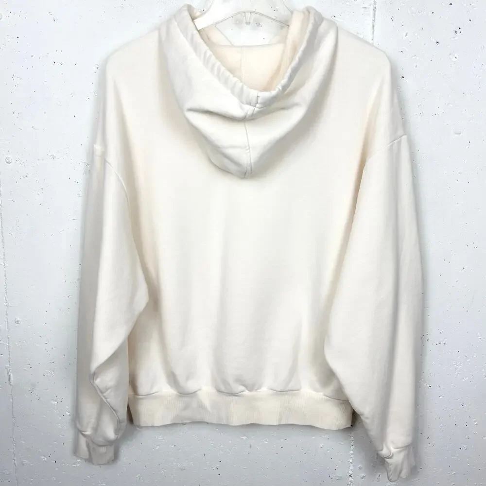 Alo Yoga Accolade Hoodie & Sweatpant Set Bone Ivory Drawstring Size Medium